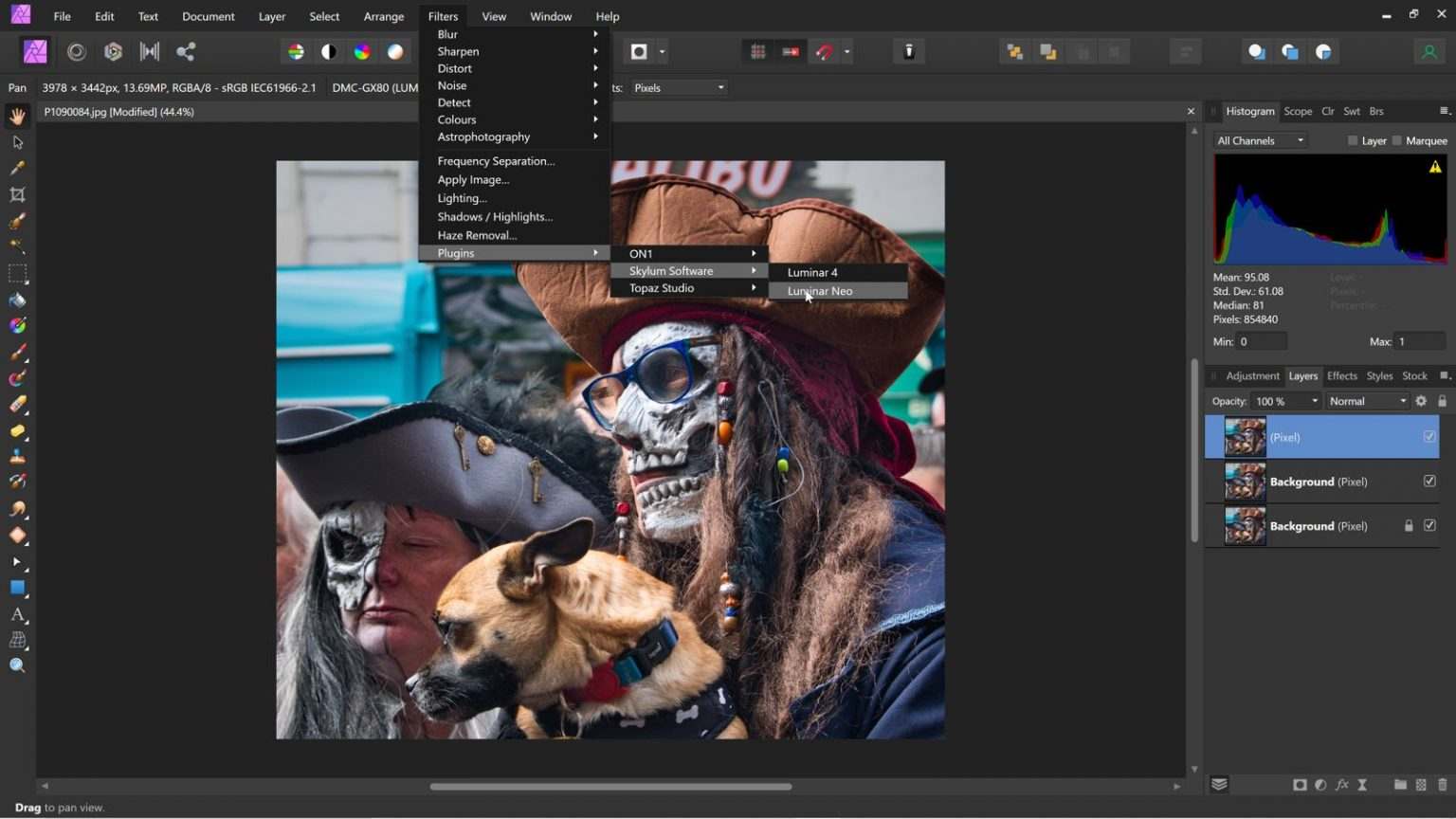 affinity photo plugins fire