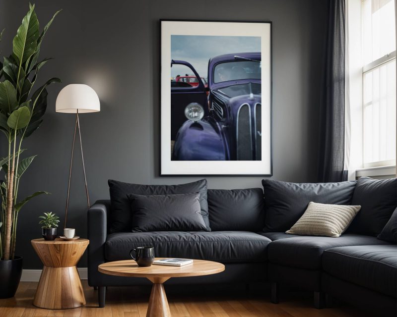 Vintage Morris Minor car print by Charles David