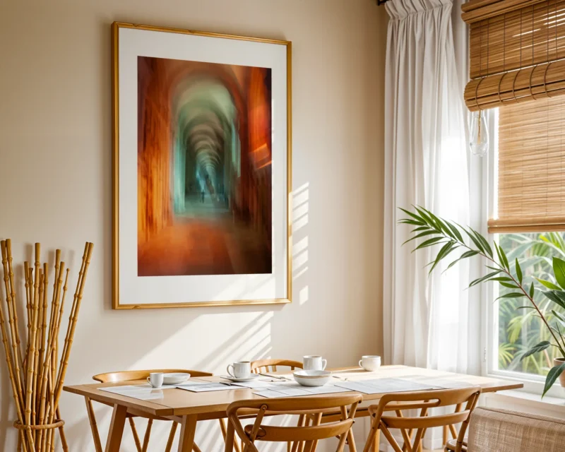 Norwich Cathedral Colour Splash is a contemporary photographic art print created using Intentional Camara Movement by Charles David | The Creative Camera