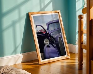 Vintage Morris Minor car print by Charles David
