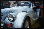 Classic Morgan Sports Care reimagined in oil on canvas by artist Charles David