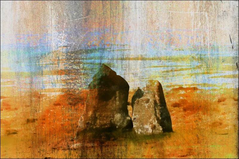 Scorehill Stone Circle stands quietly on the high moor, a weathered ring shaped by time, ritual, and the relentless Dartmoor elements. A print by artist Charles David