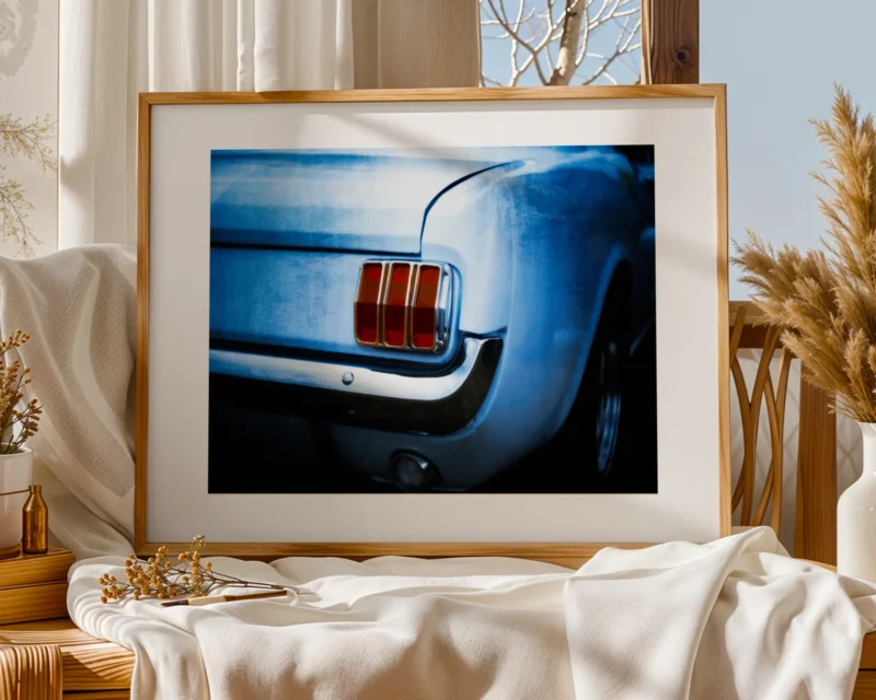 1967 Ford Mustang Rear Light Cluster Fine Art Classic Car Wall Print digitally painted by Charles David | The Creative Camera