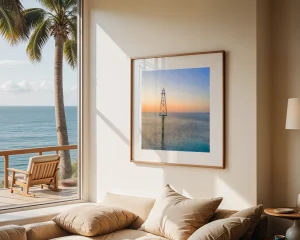 Channel Mark Dawn is a stunning minimalist limited edition print from Alexander Hamer