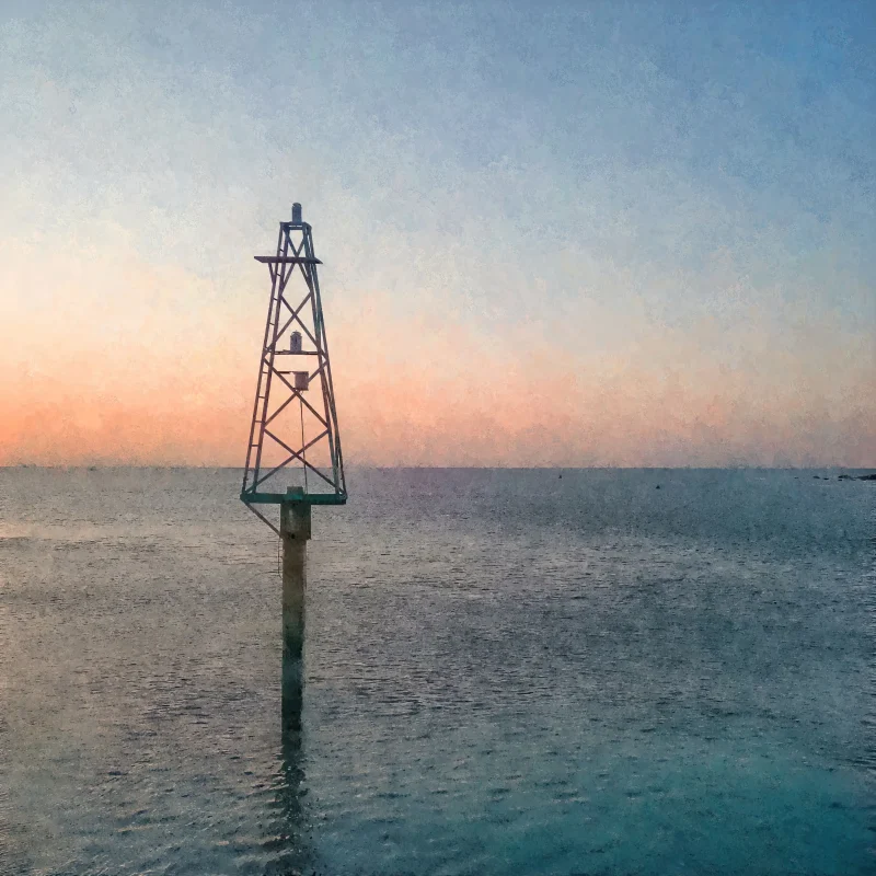 Channel Mark Dawn is a stunning minimalist limited edition print from Alexander Hamer