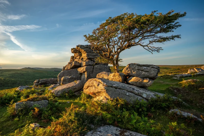 A limited edition print of Emsworthy Rocks Sunset by Alex Hamer