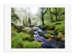 Morning Light Variation at Golitha Falls on Bodmin Moor Cornwall is an impressionist fine art print by Charles David