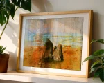 Scorehill Stone Circle stands quietly on the high moor, a weathered ring shaped by time, ritual, and the relentless Dartmoor elements. A print by artist Charles David