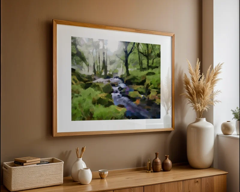 Morning Light Variation at Golitha Falls Cornwall by Charles David