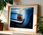 This striking fine‑art automotive print captures the unmistakable rear profile of a late‑1960s Ford Mustang, a true icon of American muscle. Photographed and digitally painted by Charles David