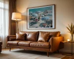 La Plage Nice is a digital painting created by Charles David in 2020