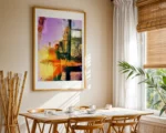 The Colours of Liverpool - Liver Building Viewed from the Museum of Liverpool is a striking abstract print by artist Charles David | The Creative Camera