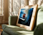 This striking fine‑art automotive print captures the unmistakable rear profile of a late‑1960s Ford Mustang, a true icon of American muscle. Photographed and digitally painted by Charles David
