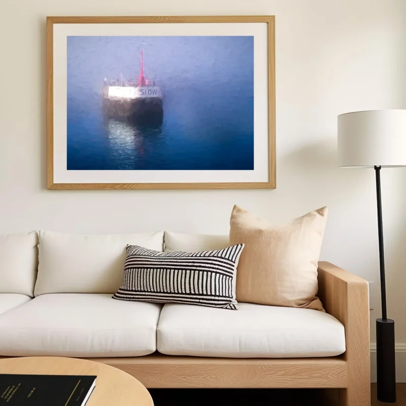 Sea Wall in Fog - Impressionist Coastal Wall Print for Contemporary Spaces by Charles David | The Creative Camera