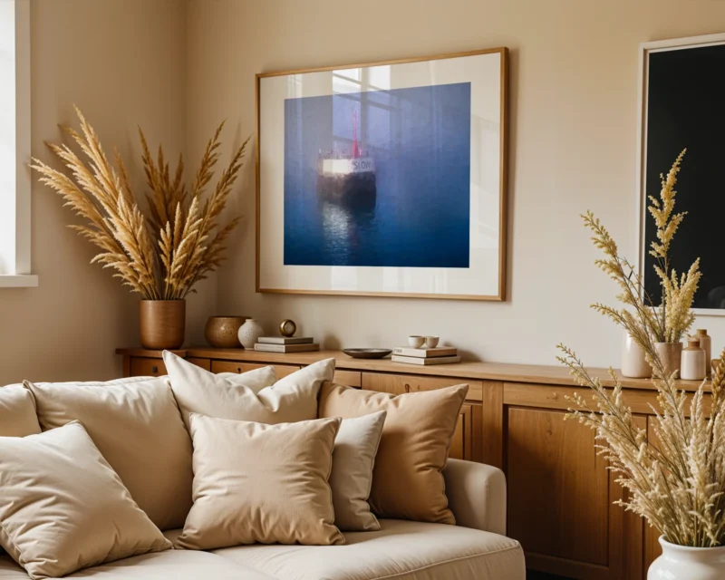 Sea Wall in Fog - Impressionist Coastal Wall Print for Contemporary Spaces by Charles David | The Creative Camera