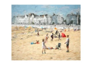 A Day at the Beach is an impasto style digital painting by Charles David