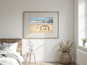 A Day at the Beach is an impasto style digital painting by Charles David