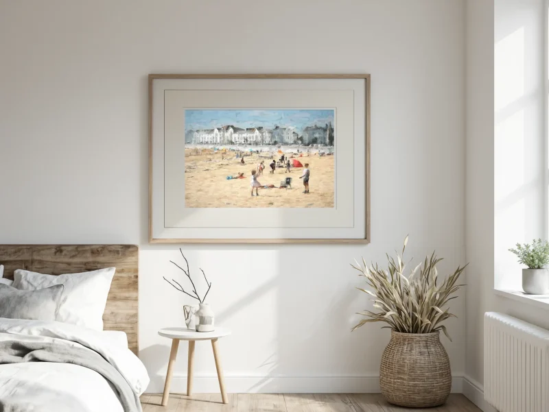 A Day at the Beach is an impasto style digital painting by Charles David