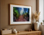 Woodland Path is a beautiful digital painting created from a unique photograph by Charles David