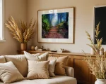 Woodland Path is a beautiful digital painting created from a unique photograph by Charles David