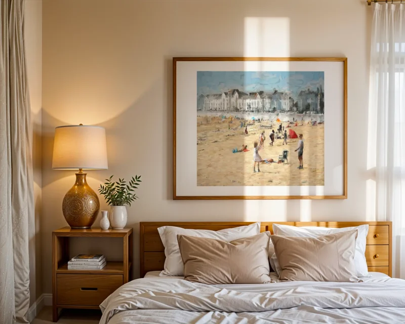 A Day at the Beach is an impasto style digital painting by Charles David