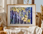 Woodland sparkle is colourful digital watercolour by artist Charles David
