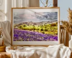 Bluebell wilderness features glorious Dartmoor National Park in a blaze of spring colour. A digital watercolour painting by Charles David