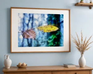 Autumn Leaves is colourful digital watercolour by artist Charles David