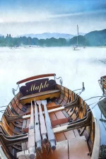 Windermere Dawn is an impressionist print created from an original photography by Alex Hamer