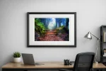 Woodland Path is a beautiful digital painting created from a unique photograph by Charles David