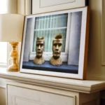 Romulus and Remus - Stone Heads on a Windowsill is an impressionist fine art print, crafted by artist Charles David | The Creative Camera