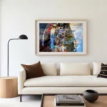 BM482 Distorted Reality, created by Charles David, is an abstract fine art print based on the Brixham BM482 Trawler moored in Torquay harbour