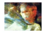 In Two Minds - An Abstract Study of Indecision is an abstract digital painting and fine art print created by Charles David from an original photograph