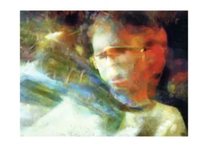 In two minds is an abstract digital painting and fine art print created by Charles David from an original photograph