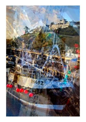 Abstracted Reality - Brixham Trawler BM482, Torquay Harbour is an abstract fine art print by Charles David | The Creative Camera