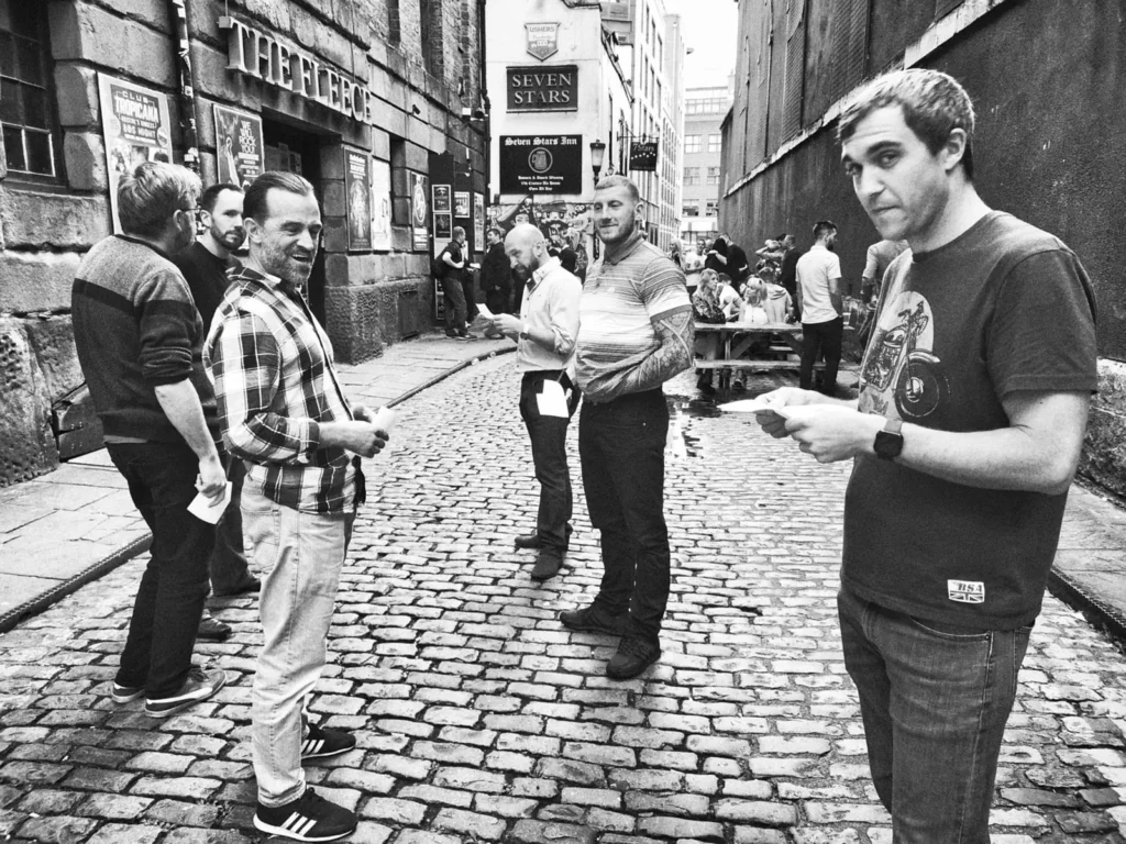 Stag Night outside of The Fleece in Bristol City centre, a composition by Charles David