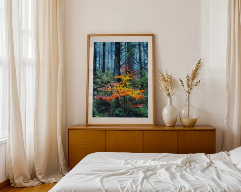 Life Springs Eternal is a fine art print capturing a young sapling in Haldon Forest Devon. A serene, atmospheric artwork from artist Charles David and The Creative Camera.