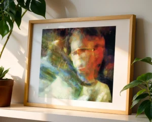 In two minds is an abstract digital painting and fine art print created by Charles David from an original photograph