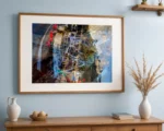 BM482 Distorted Reality, created by Charles David, is an abstract fine art print based on the Brixham BM482 Trawler moored in Torquay harbour