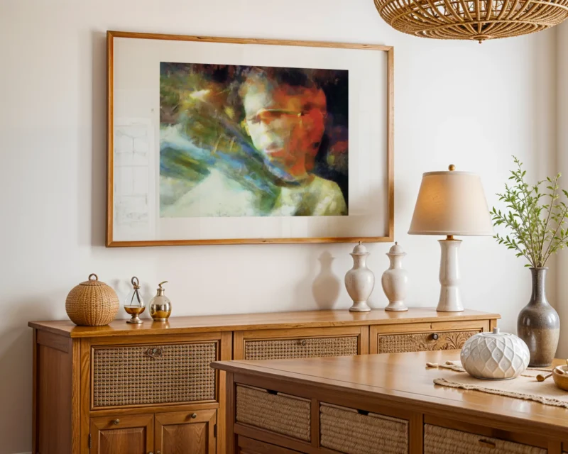 In two minds is an abstract digital painting and fine art print created by Charles David from an original photograph