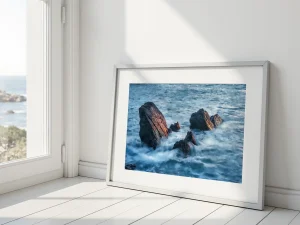 Hartland Rocks Sunset is a limited edition fine art print by Alex Hamer