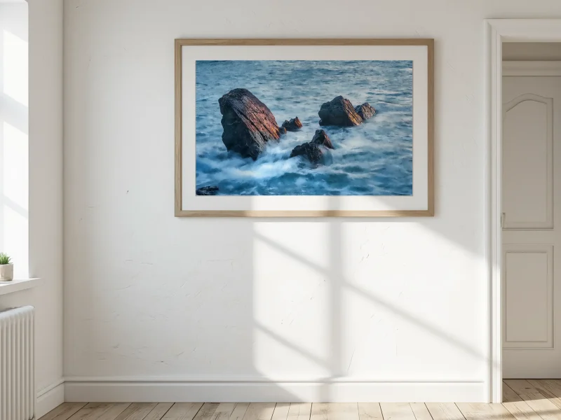Hartland Rocks Sunset is a limited edition fine art print by Alex Hamer