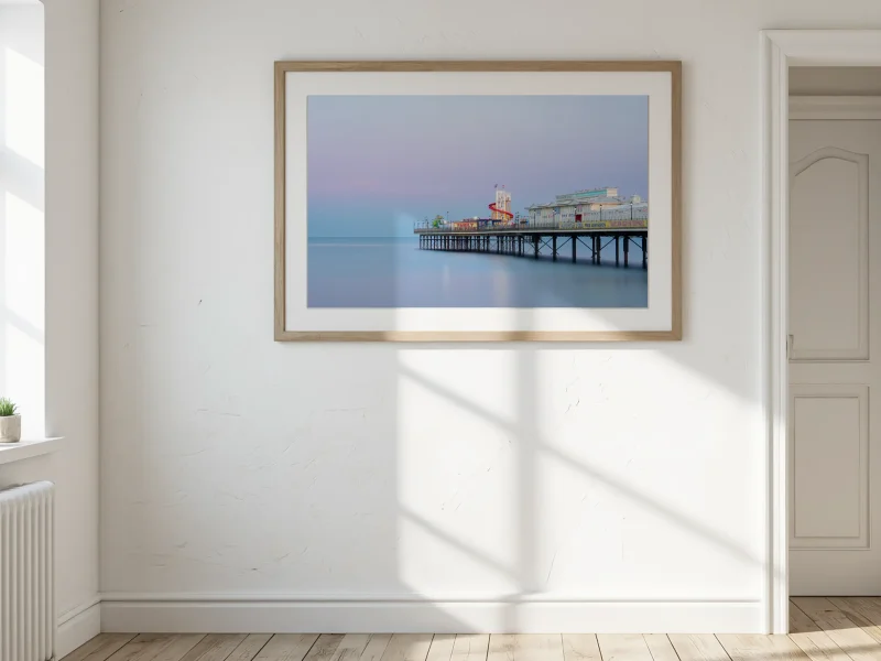 Paignton Pier Blue Hour is an enigmatic view of this iconic structure taken by Alex Hamer