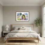 Stumped, Haldon Forest - a dark oak framed print Stumped is a digital watercolour crafted as a fine art wall print by digital artist Charles David | The Creative Camera