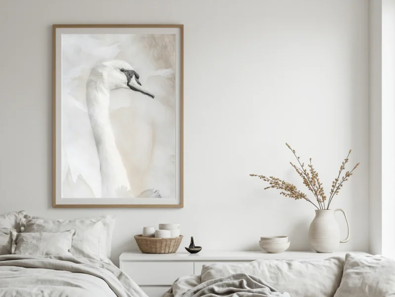 Serenity – The Grace of the Swan is a minimalist limited edition fine art print by Stuart Chapman | The Creative Camera