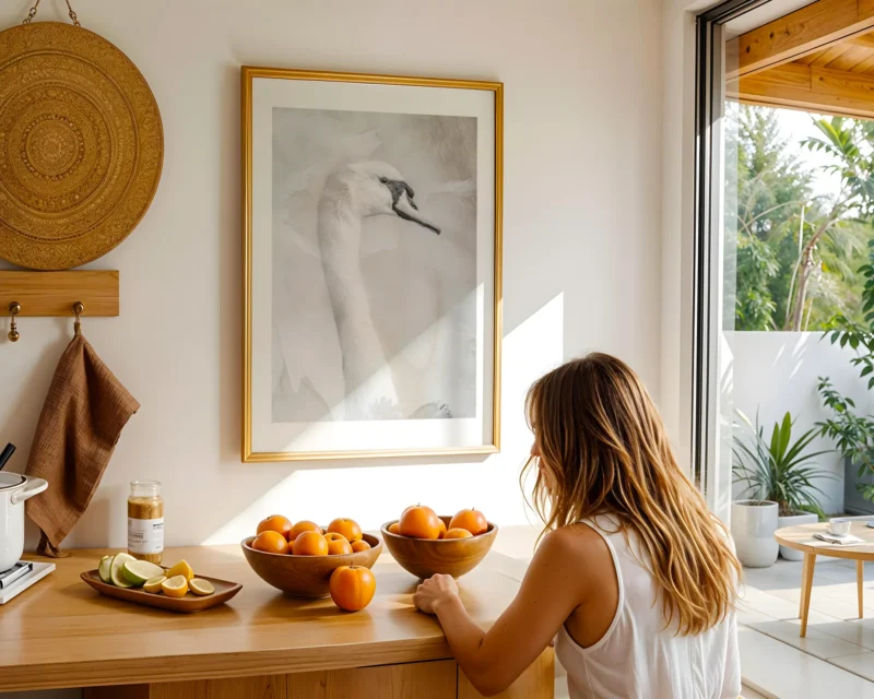 Serenity – The Grace of the Swan is a minimalist limited edition fine art print by Stuart Chapman | The Creative Camera