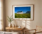 Lofoten Cottage on a Spring Morning is a fine art minimalist landscape wall art print by Alex Hamer | The Creative Camera