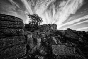 Sharpitor in B&W is a monochrome fine art wall print by Charles David | The Creative Camera
