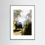 black_frame_with_matt Riding Into The Smoke is A Contemporary Urban Fine Art Wall Print. A digital painting by Charles David | The Creative Camera