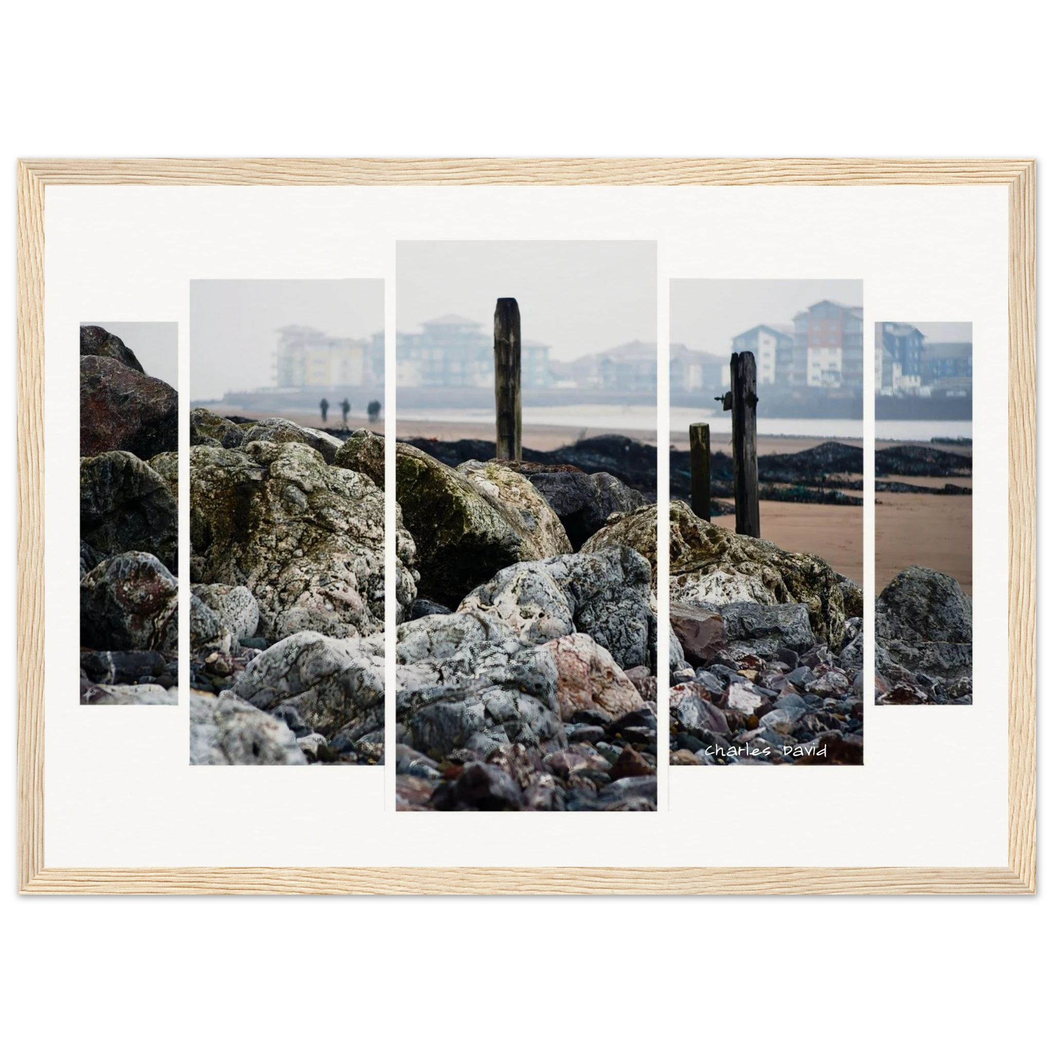 This segmented abstract print created by Charles David is called Exmouth View Over The Exe | The Creative Camera